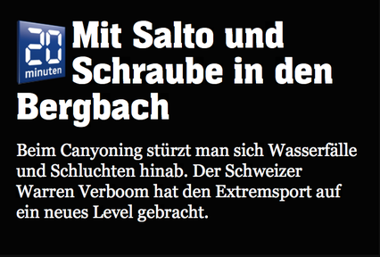 20 min Beitrag deap Canyoning