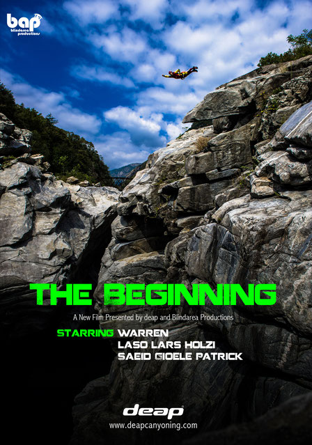 Cover first deap freestyle canyoning film "The Beginning"